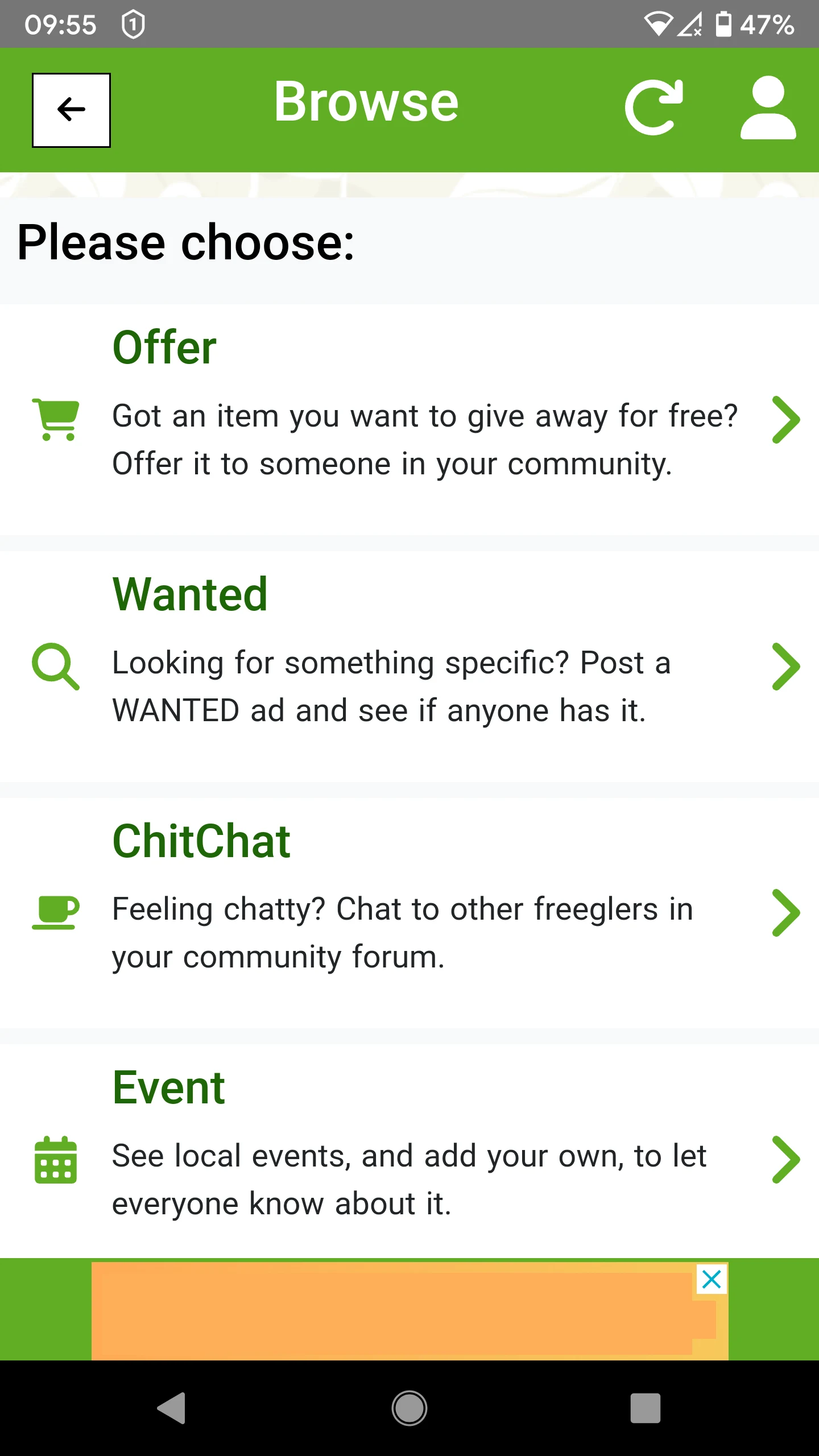 Freegle screenshot