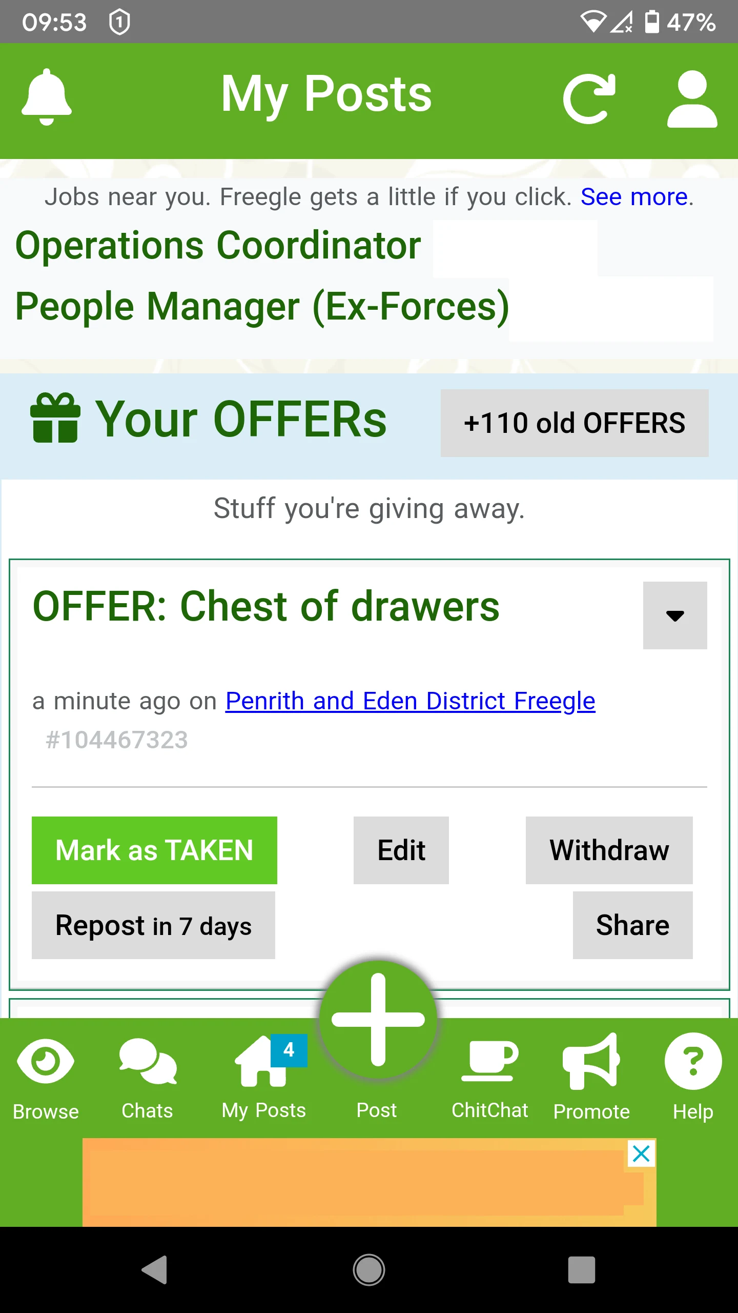 Freegle screenshot